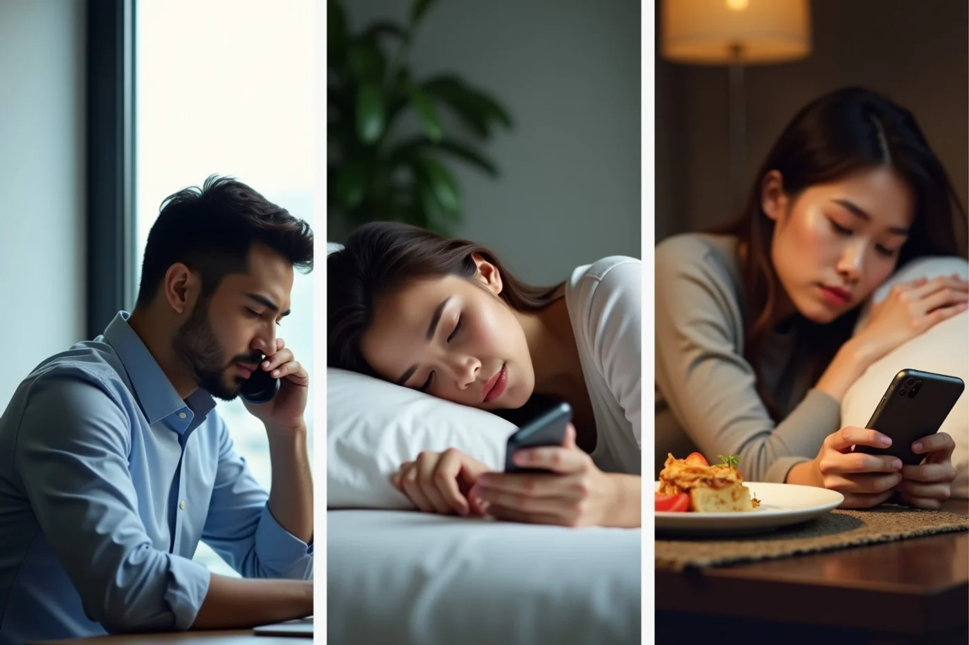 When requests arrive during work, sleep, or personal time - supporting editorial photograph