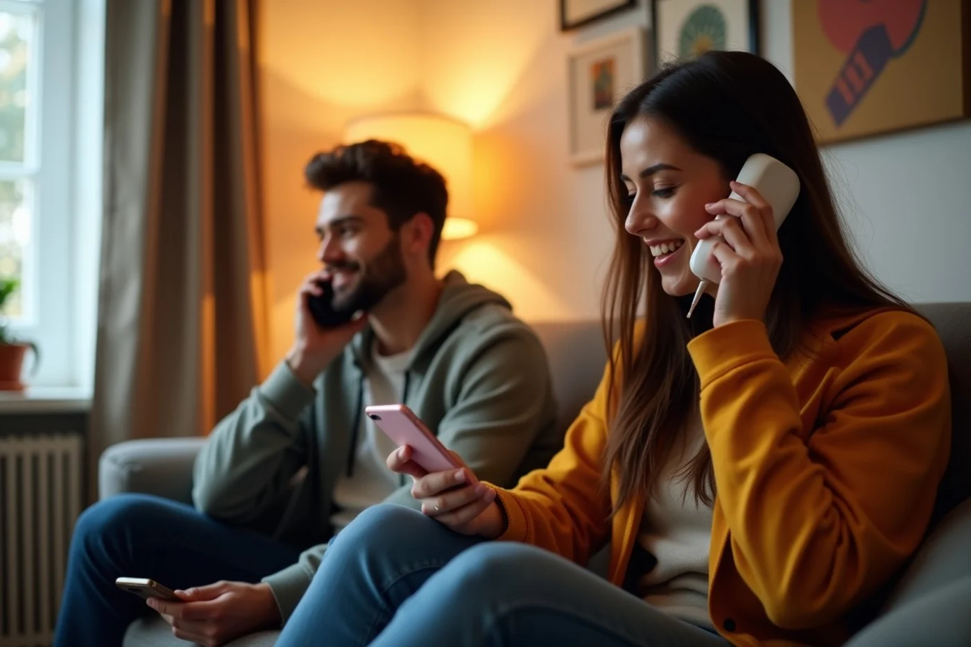 How Often Should New Couples Talk on the Phone? - editorial photograph