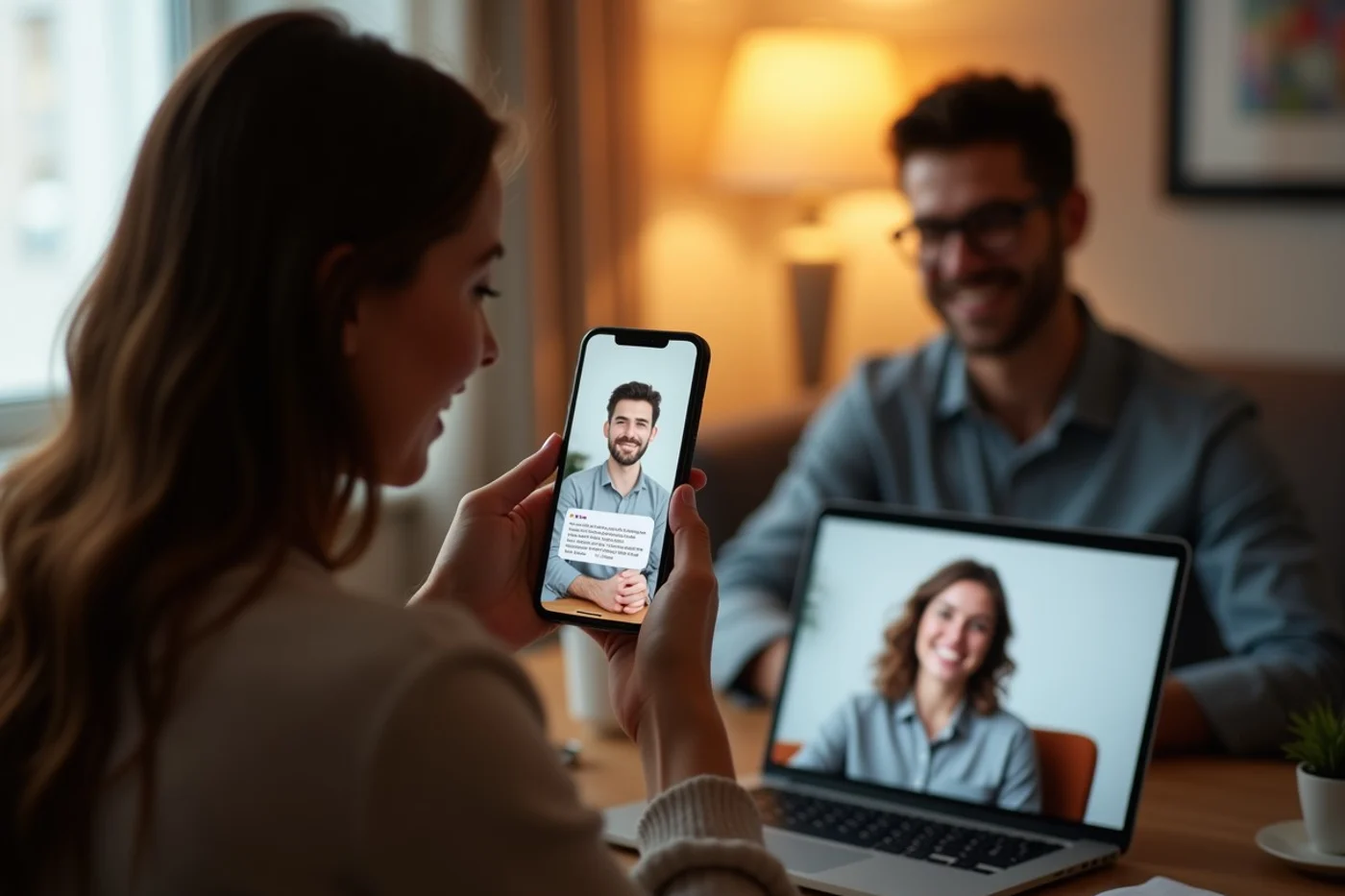 Good video conversations leave room for both people - supporting editorial photograph